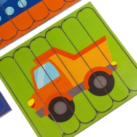Головоломка. Собери 6 картинок &laquo;Транспорт&raquo;, двусторонние палочки