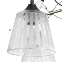 Люстра "Шарлин" 5хЕ27 40Вт черный-латунь 51х51х29 см BayerLux