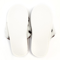 Тапочки женские, цвет молочный &laquo;Лапки&raquo;, размер 38