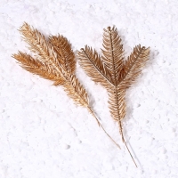 Декор &laquo;Веточка ели золотистая&raquo;, набор 2 шт., размер 1 шт. &mdash; 25 &times; 10 см