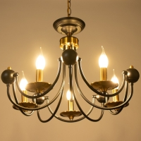 Люстра "Фломи" 5хЕ14 40Вт черно-золотой 60х73х60 см BayerLux