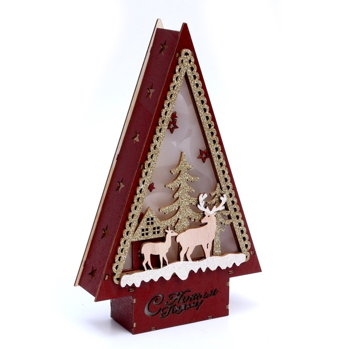 Новогодний декор с подсветкой «С новым годом» 14 × 4 × 22,5 см Новогодний декор с подсветкой «С новым годом» 14 × 4 × 22,5 см