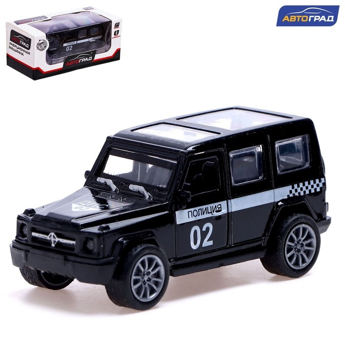 Машина металлическая &laquo;Полиция&raquo;, 1:48, инерция, открываются двери, цвет чёрный