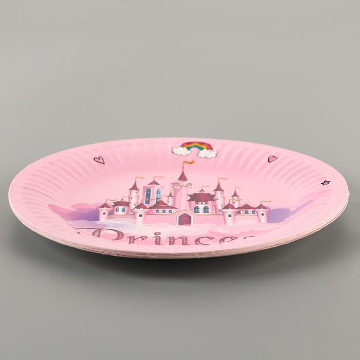 Тарелки бумажные &laquo;С днём рождения&raquo; с принцессой, 6 шт.