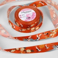 Лента атласная &laquo;Япония&raquo;, 25 мм &times; 23 &plusmn; 1 м, цвет красный