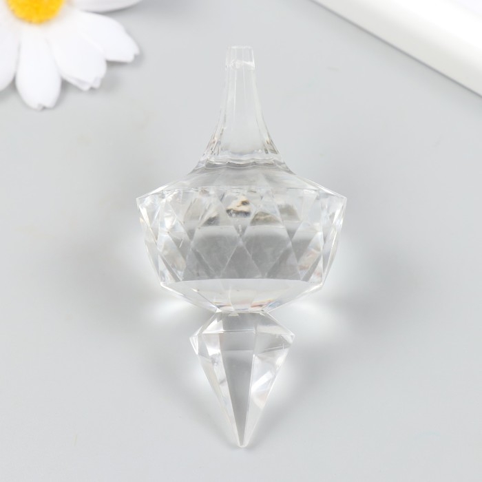 Декор для творчества пластик Декор для творчества пластик "Фигурная сосулька, кристалл" прозрачный 4,3х4,3х8,3 см