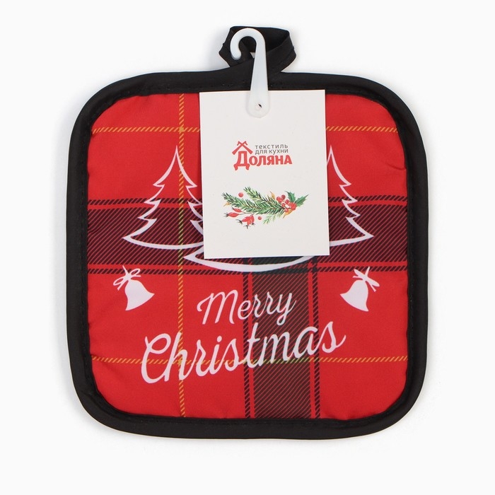 Прихватка Доляна Christmas 17*17 см, 100% п/э