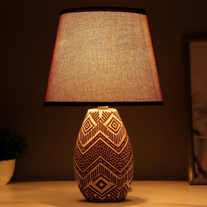 Настольная лампа Настольная лампа "Савва" Е14 40Вт коричневый 20х20х32см