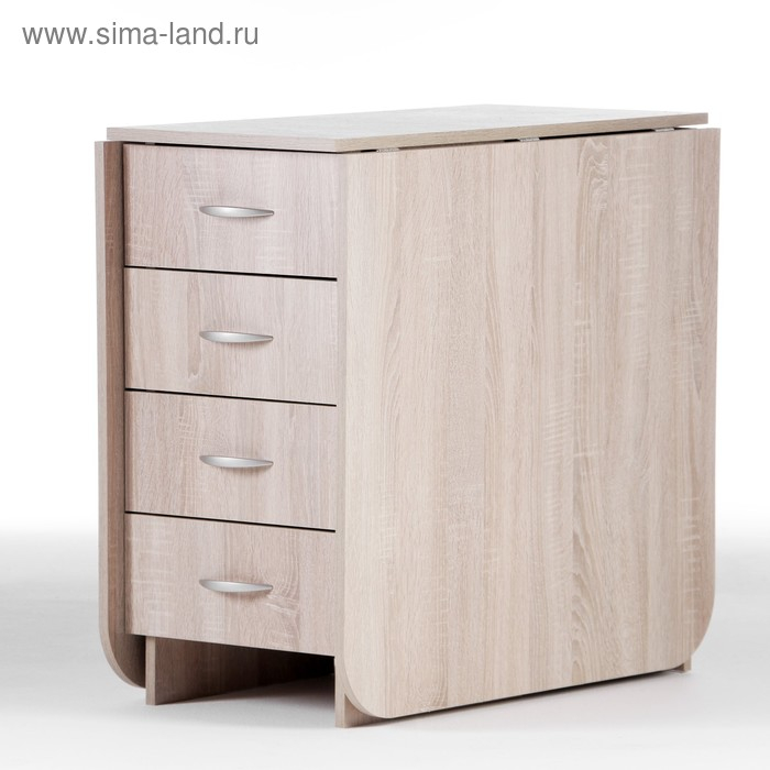 Стол-книжка с ящиками Глория 606М, 1826(424)х780х753, Дуб сонома