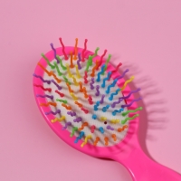 Расчёска - мини массажная, 5,5 × 14 см, цвет розовый Расчёска - мини массажная, 5,5 × 14 см, цвет розовый