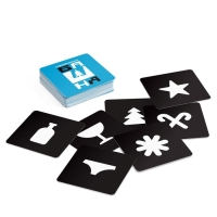 Новогодняя падающая башня &laquo;Новый год: Искать, не ронять&raquo;, 54 бруска, наклейки, 50 карт, 18+