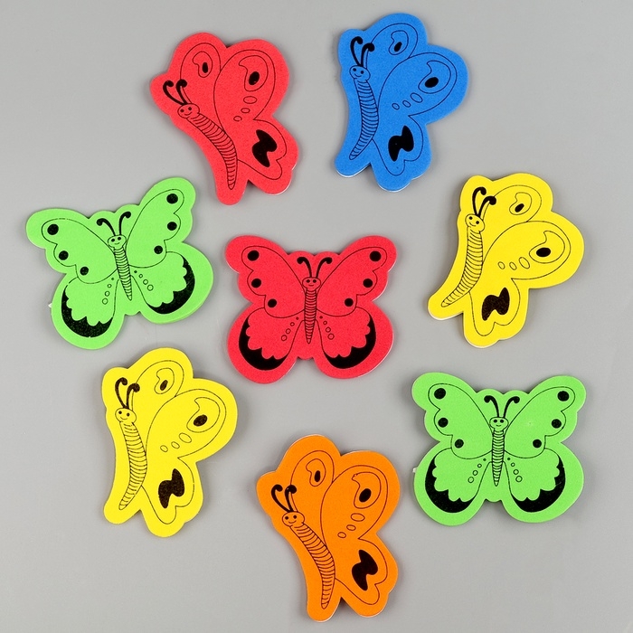 Набор фигурок из EVA на клеевой основе Набор фигурок из EVA на клеевой основе "Бабочки", 13 гр, цвет МИКС