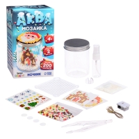 Аквамозаика &laquo;Снежная баночка. Новогодний дом&raquo;, ночник, более 200 шариков