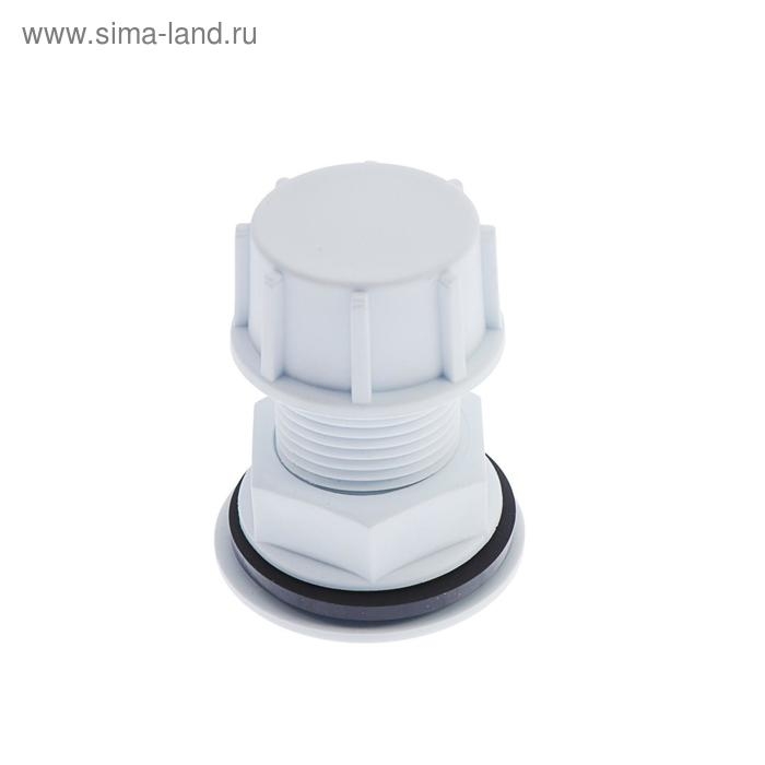 Штуцер MasterProf ИС.130838, 3/4 Штуцер MasterProf ИС.130838, 3/4", для емкостей, с прокладкой, пластиковый