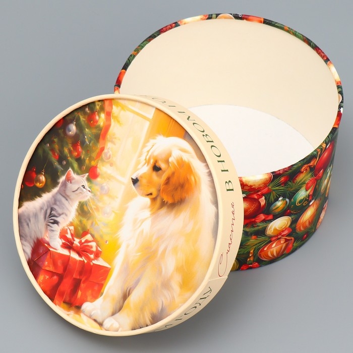 Набор шляпных коробок 3 в 1 &laquo;С Новым годом!&raquo;, 16 х 10, 14 х 9, 13 х 8.5 см, Новый год