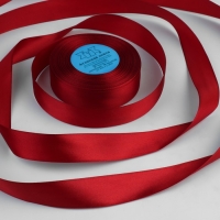 Лента атласная, 25 мм × 33 ± 2 м, цвет красный №065 Лента атласная, 25 мм × 33 ± 2 м, цвет красный №065