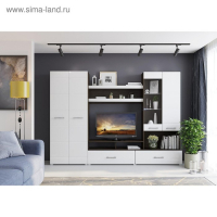 Гостиная Ненси 1, 2800х2000х466, Венге/Белый Гостиная Ненси 1, 2800х2000х466, Венге/Белый