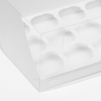 Коробка для 12 капкейков белая, 31 x 24 x 14 см