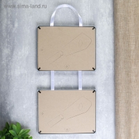 Фоторамка двойная на тесьме L-3 15х21 см, серебро (пластиковый экран)