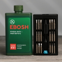 Набор отверток в фляге «Хочешь жить», универсальный, 18 предметов Набор отверток в фляге «Хочешь жить», универсальный, 18 предметов