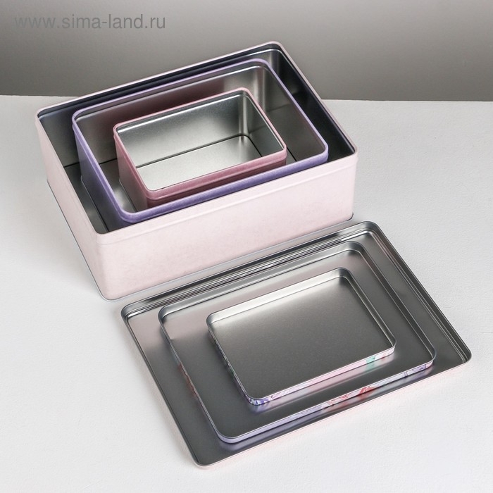 Набор подарочных жестяных коробок &laquo;Just for you&raquo;, 26 х 18,5 х 9 см