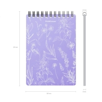 Блокнот на спирали А6, 80 листов, клетка , ErichKrause "Lavender", пластиковая обложка шелкография, блок офсет белизна 100% Блокнот на спирали А6, 80 листов, клетка , ErichKrause "Lavender", пластиковая обложка шелкография, блок офсет белизна 100%