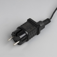 Гирлянда &laquo;Белт-лайт&raquo; 5 м с насадками &laquo;Роса&raquo;, IP44, УМС, тёмная нить, 50 LED, свечение тёплое белое, 3 В