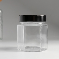 Банка для свечей стекло с крышкой "Шестигранник" прозрачная 180 мл 6,5х6,5х8,5 см Банка для свечей стекло с крышкой "Шестигранник" прозрачная 180 мл 6,5х6,5х8,5 см