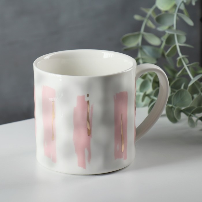 Кружка керамическая &laquo;Нежость&raquo;, 350 мл, цвет белый