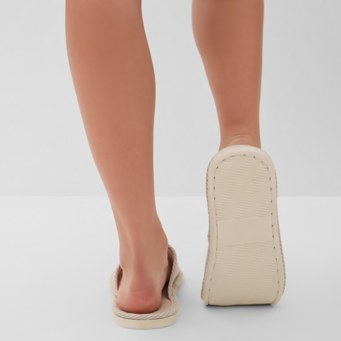 Тапочки женские, размер 38-39, цвет бежевый Тапочки женские, размер 38-39, цвет бежевый