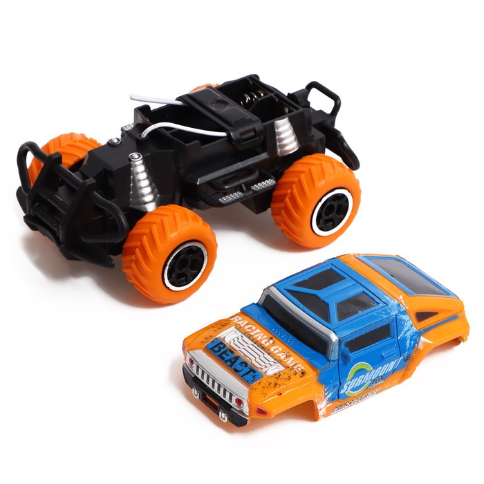 Джип радиоуправляемый &laquo;Граффити&raquo;, работает от батареек, цвет оранжевый