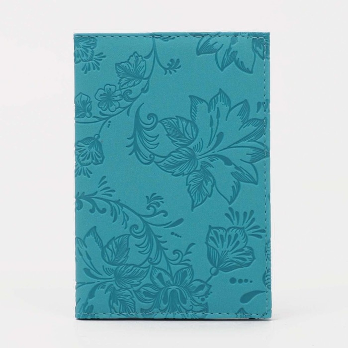 Обложка для паспорта, цвет бирюзовый