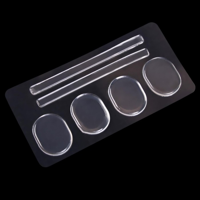 Вкладыши для обуви, на клеевой основе, силиконовые, 6 шт, цвет прозрачный Вкладыши для обуви, на клеевой основе, силиконовые, 6 шт, цвет прозрачный