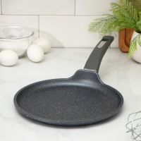 Сковорода блинная «Гранит», d=24 см, пластиковая ручка, антипригарное покрытие, цвет серый Сковорода блинная «Гранит», d=24 см, пластиковая ручка, антипригарное покрытие, цвет серый