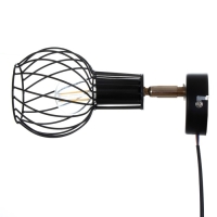 Бра с переключателем на проводе "Бьянка" Е14 40Вт черный 17х11х17см