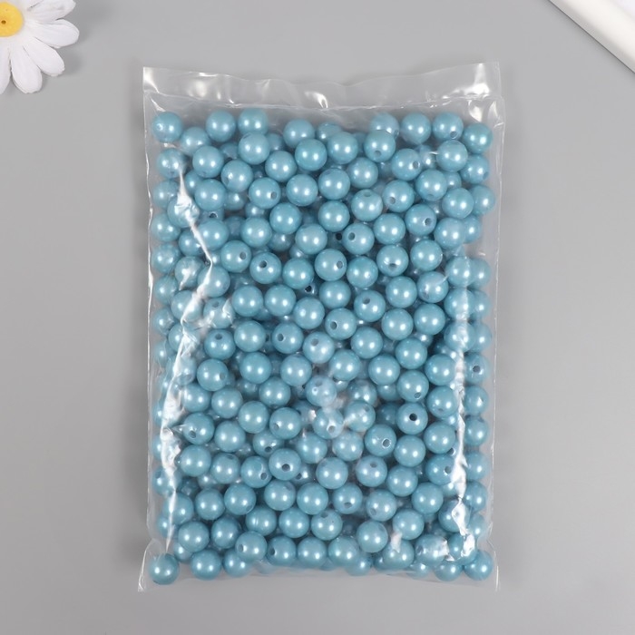 Набор бусин "Жемчуг" d 12 мм, 250 гр, серо-голубой