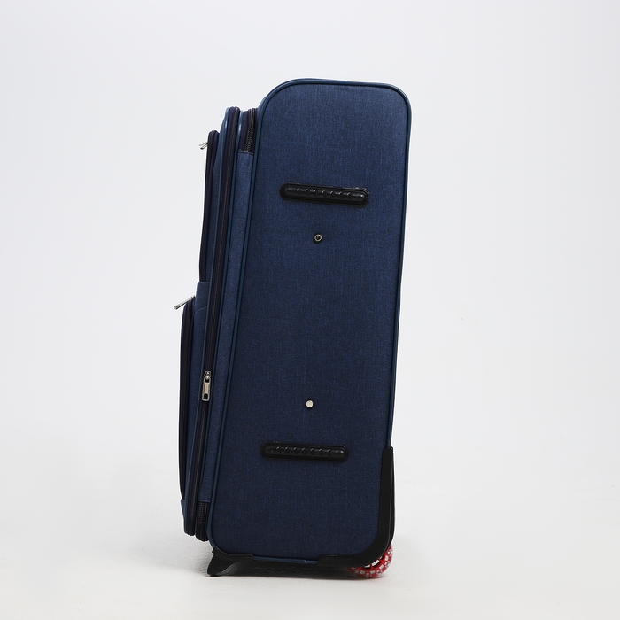 Чемодан большой 95 л (L), отдел на молнии, с расширением, кодовый замок, 3 колеса, 2 наружных кармана, цвет синий Чемодан большой 95 л (L), отдел на молнии, с расширением, кодовый замок, 3 колеса, 2 наружных кармана, цвет синий