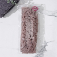 Мочалка для тела массажная Доляна &laquo;Афродита&raquo;, 70&times;7,5 см, цвет мокко