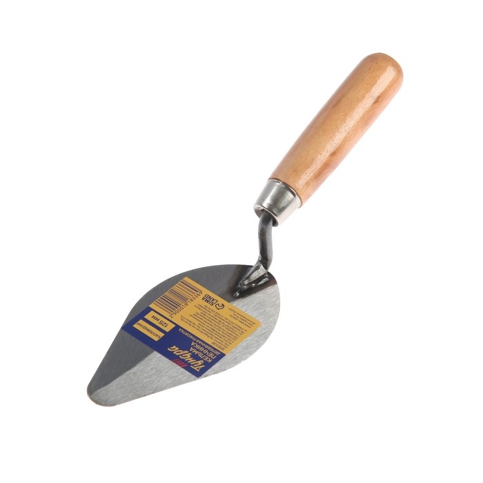 Кельма печника ТУНДРА, каплевидная, деревянная рукоятка, 125 мм Кельма печника ТУНДРА, каплевидная, деревянная рукоятка, 125 мм