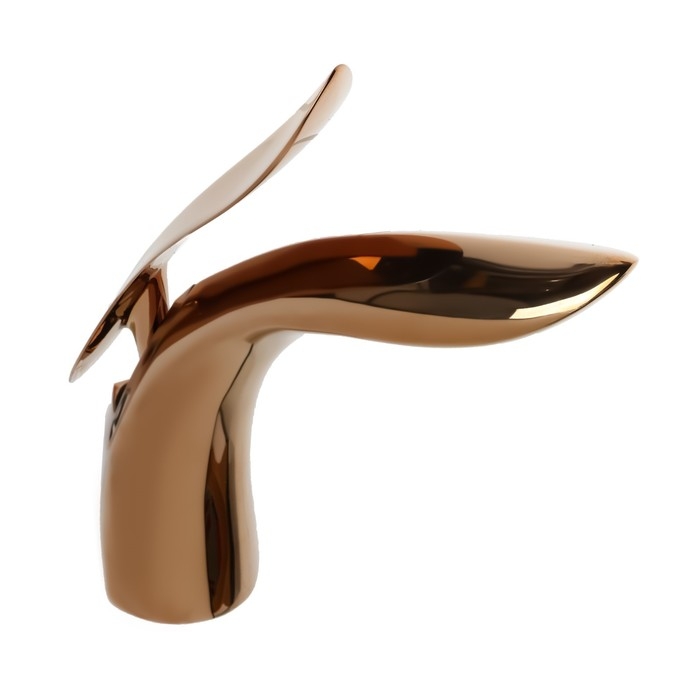 Смеситель для раковины ZEIN Z3883, однорычажный, интерьерный, высота 15см, латунь, rose gold Смеситель для раковины ZEIN Z3883, однорычажный, интерьерный, высота 15см, латунь, rose gold