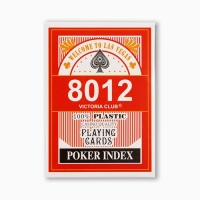 Карты игральные пластиковые "8012", 54 шт, 28 мкм, синие, 6.3 х 8.8 см