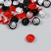 Пуговицы пластик на полуножке "Серебристая бабочка" цветная МИКС набор 40 шт 1,2х1,2 см Пуговицы пластик на полуножке "Серебристая бабочка" цветная МИКС набор 40 шт 1,2х1,2 см