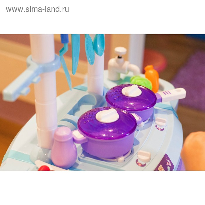 Игровой модуль «Волшебная кухня» с аксессуарами, световые и звуковые эффекты, бежит вода из крана Игровой модуль «Волшебная кухня» с аксессуарами, световые и звуковые эффекты, бежит вода из крана