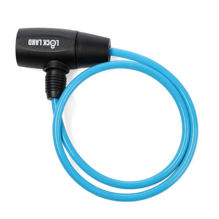 Замок навесной велосипедный LOCKLAND, 6х650 мм, перфорированный ключ, синий Замок навесной велосипедный LOCKLAND, 6х650 мм, перфорированный ключ, синий