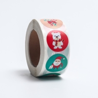 Новый год. Наклейки в рулоне "Веселье", 500 шт, 2,5 х 2,5 см Новый год. Наклейки в рулоне "Веселье", 500 шт, 2,5 х 2,5 см