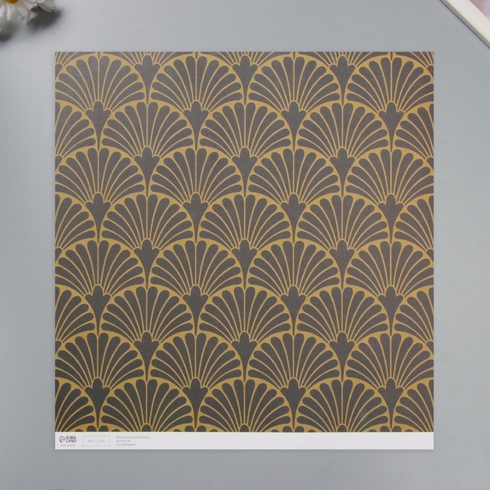 Бумага для скрапбукинга "Веера" плотность 180 гр набор 5 шт 30,5х32 см