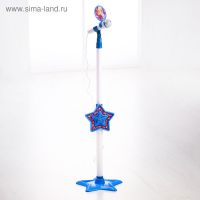 Микрофон музыкальный на стойке &laquo;Холодное сердце&raquo;, звук, свет