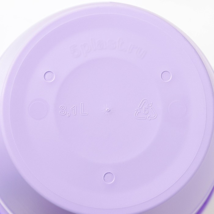 Горшок для цветов с поддоном &laquo;Венеция&raquo;, 3,1 л, d=19 см, цвет лаванда