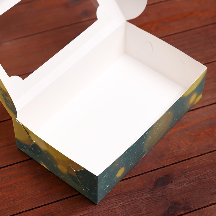 Новый год. Коробка складная, кондитерская упаковка с окном Новый год. Коробка складная, кондитерская упаковка с окном "Зимняя сказка", 25 х 15 х 7 см