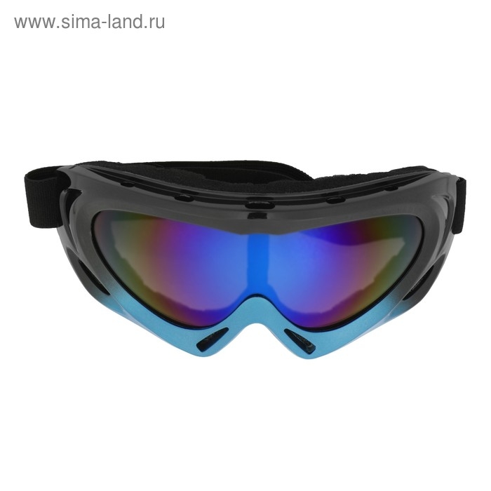 Очки для езды на мототехнике с доп. вентиляцией, стекло хамелеон, черно-синие Очки для езды на мототехнике с доп. вентиляцией, стекло хамелеон, черно-синие
